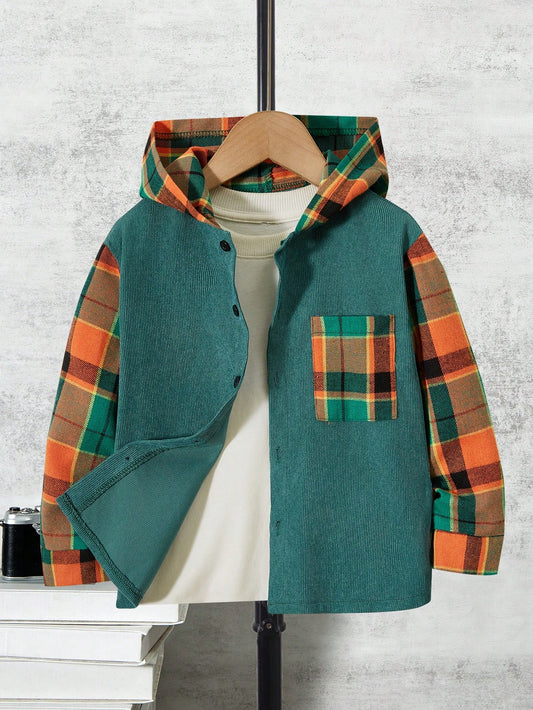 Boys' (Little) Vintage Hooded Plaid Coat