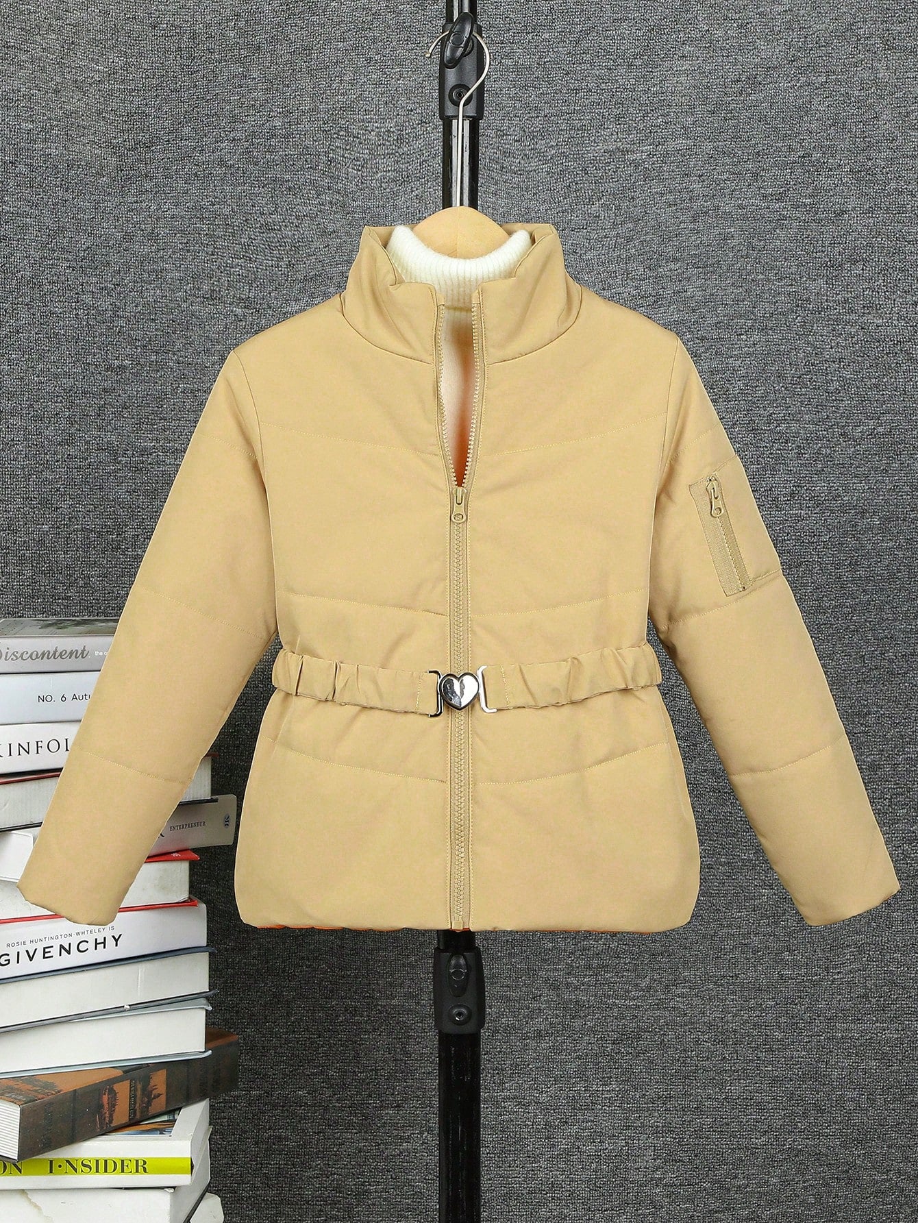 Girls' Padded Coat With Belt