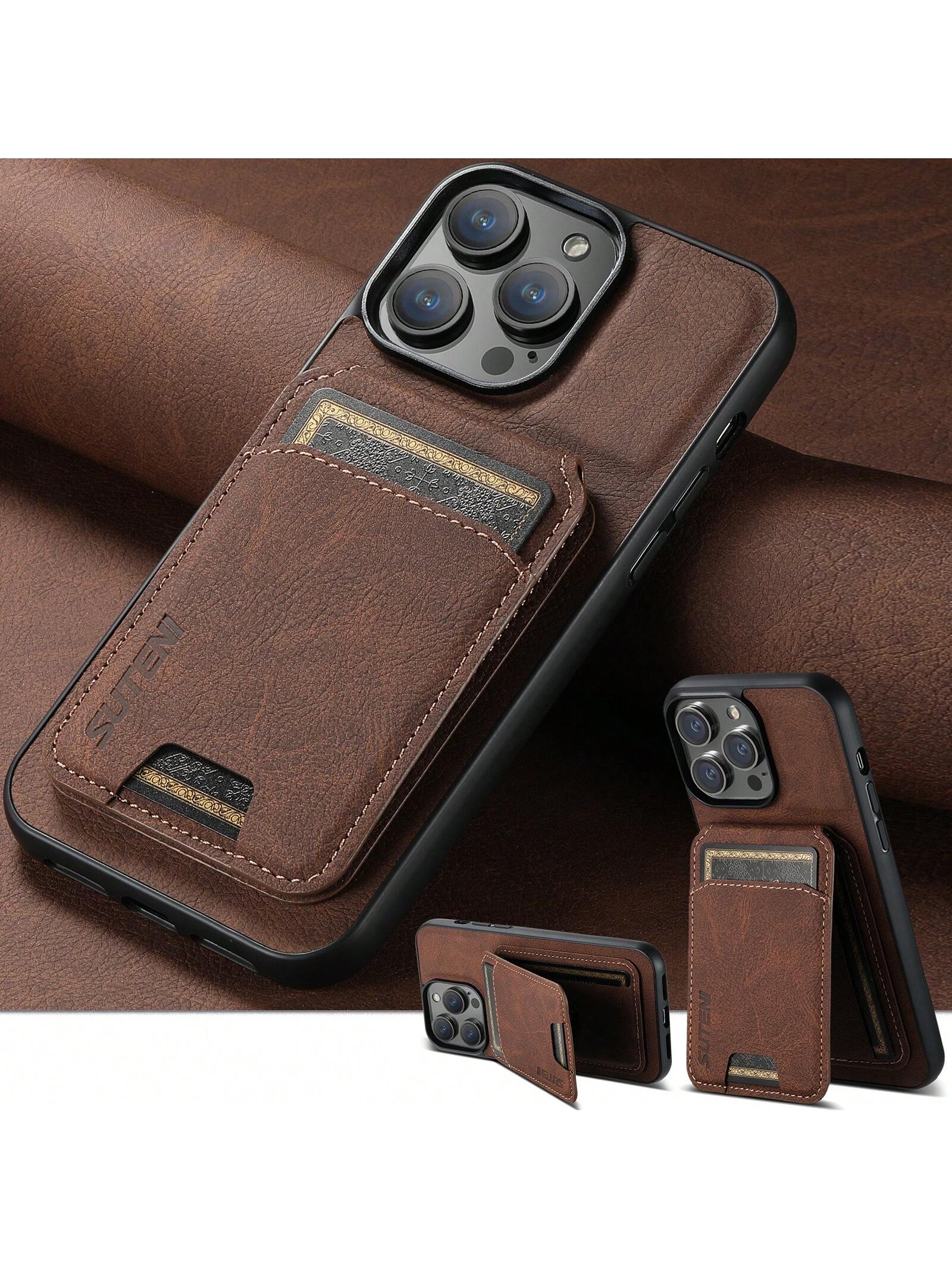 PU Leather Stand Phone Case Card Holder Wallet Phone Case Compatible With Apple/Samsung / Pixel/ Huawei/Honor/Xiaomi /IPhone/ Black