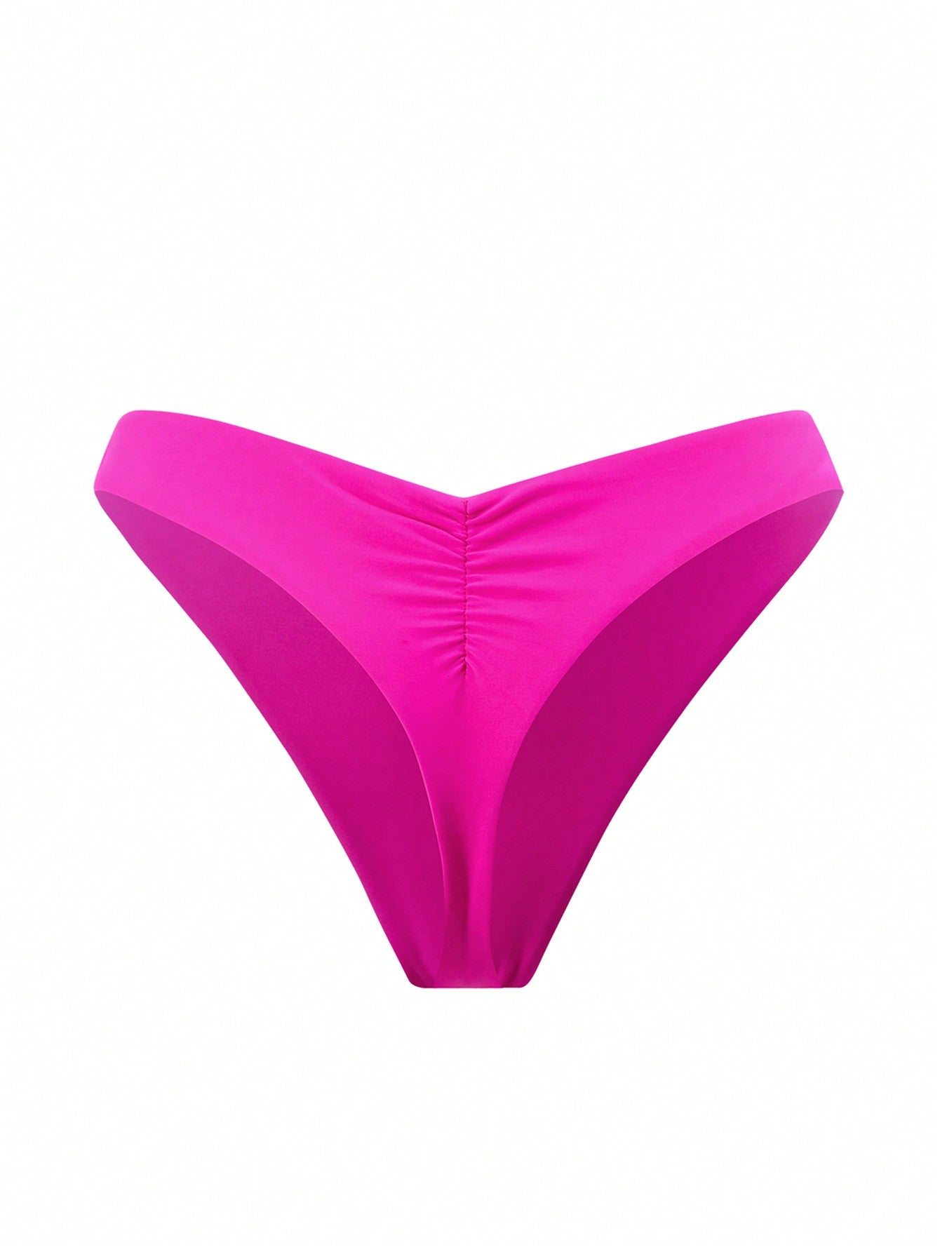 Swim Summer Beach Women's Solid Color Pleated Bikini Bottom New Year