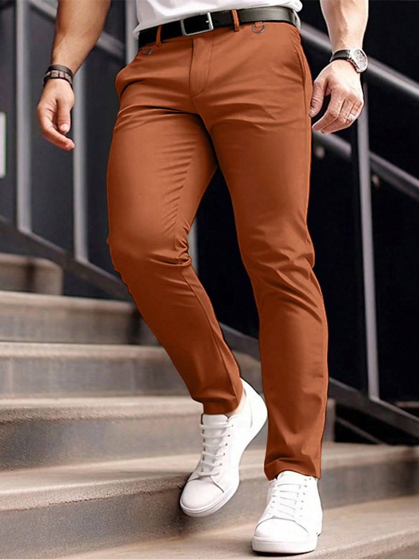 Men's Solid Color Trousers