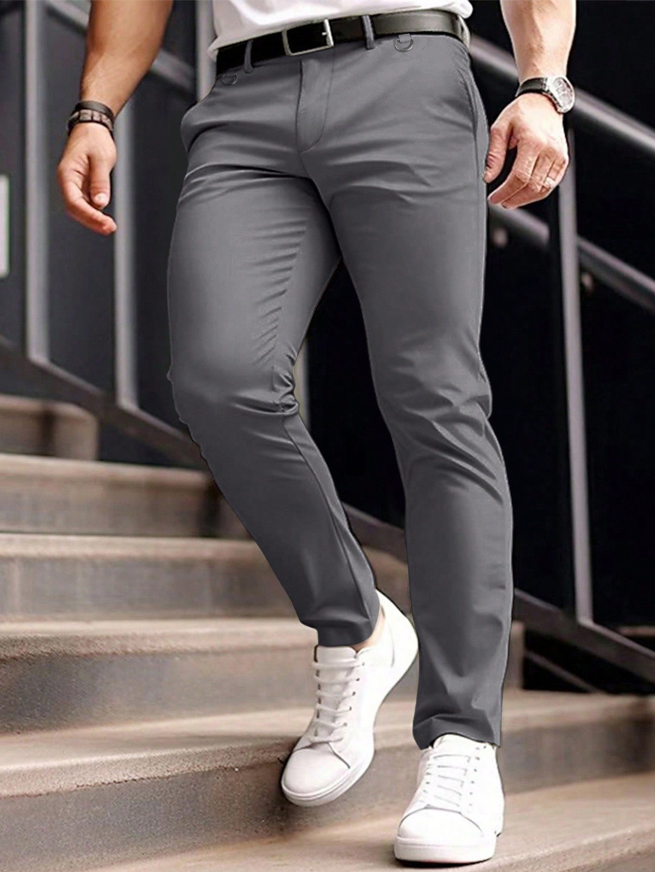 Men's Solid Color Trousers