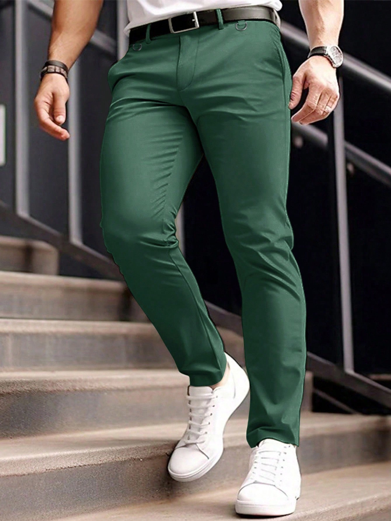 Men's Solid Color Trousers