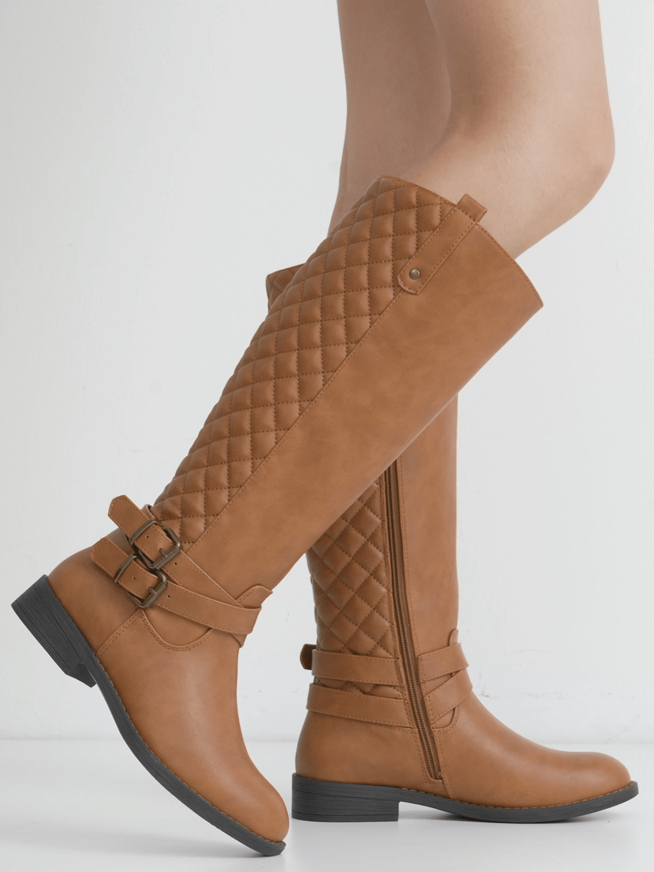 Women'S 949 Riding Boots Knee High Boots+Buckle Calf Boot