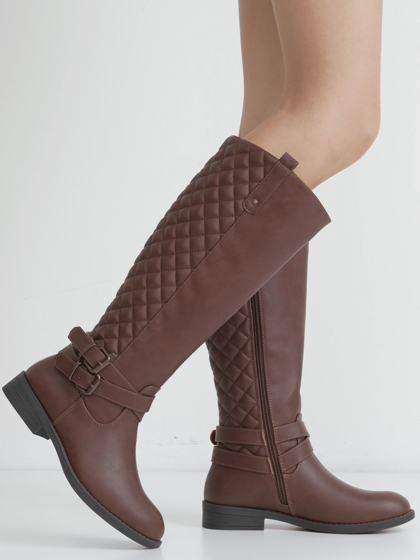 Women'S 949 Riding Boots Knee High Boots+Buckle Calf Boot