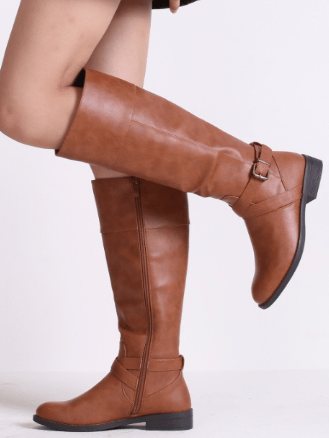 Women'S 949 Riding Boots Knee High Boots+Buckle Calf Boot