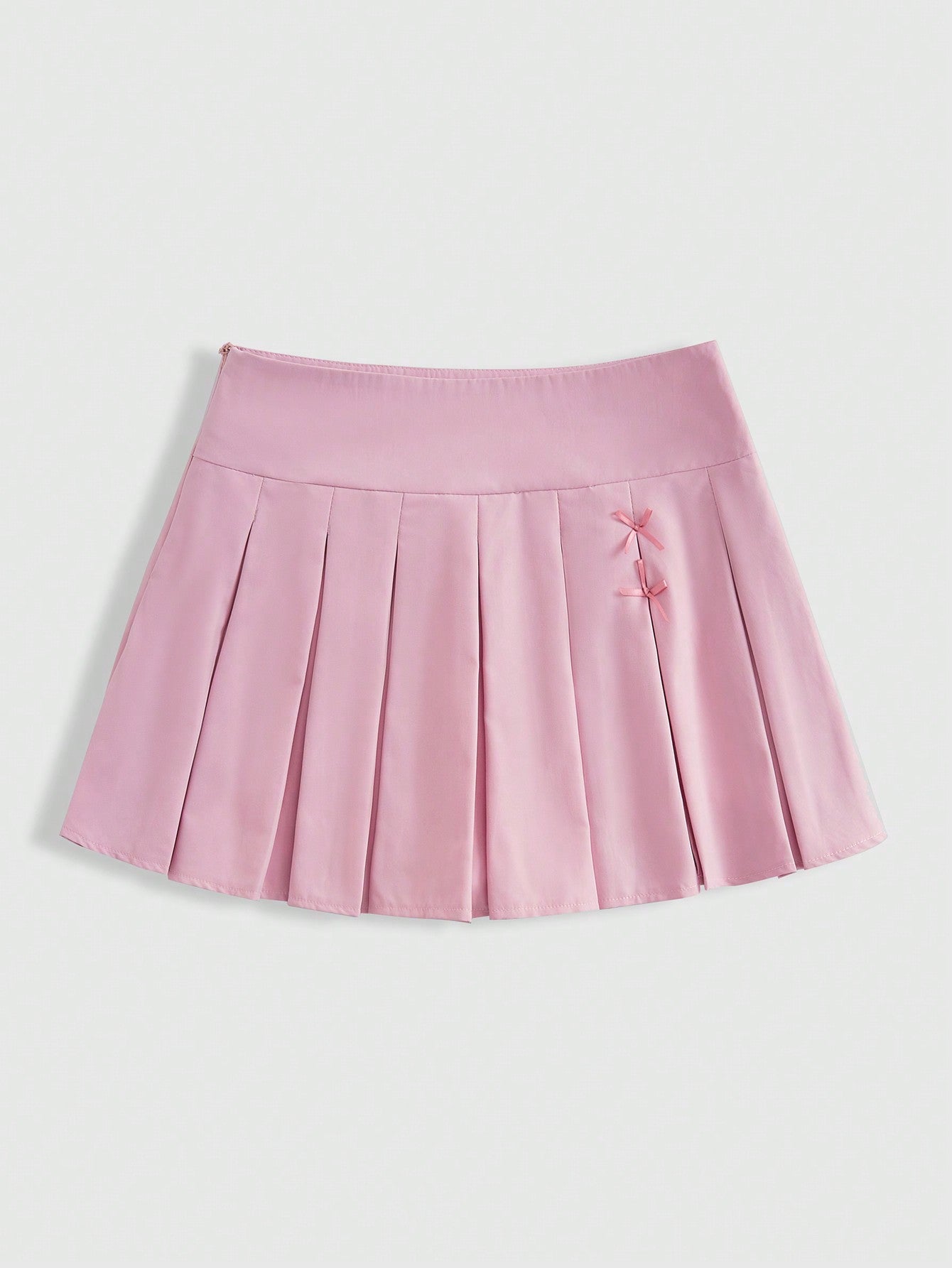 J-Fashion Solid Color Pleated Skirt