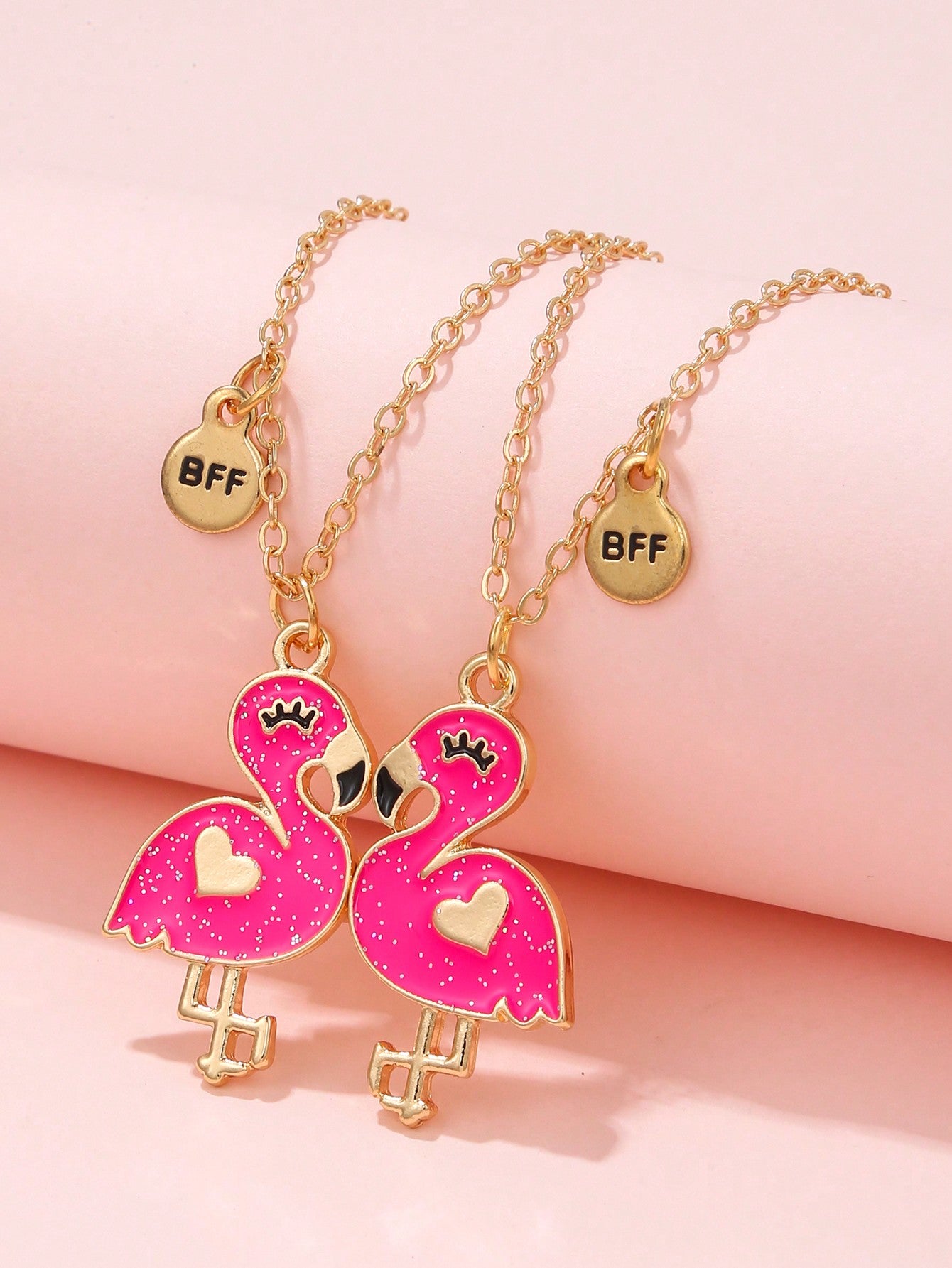 2pcs Toddler Girls Cat Charm Necklace