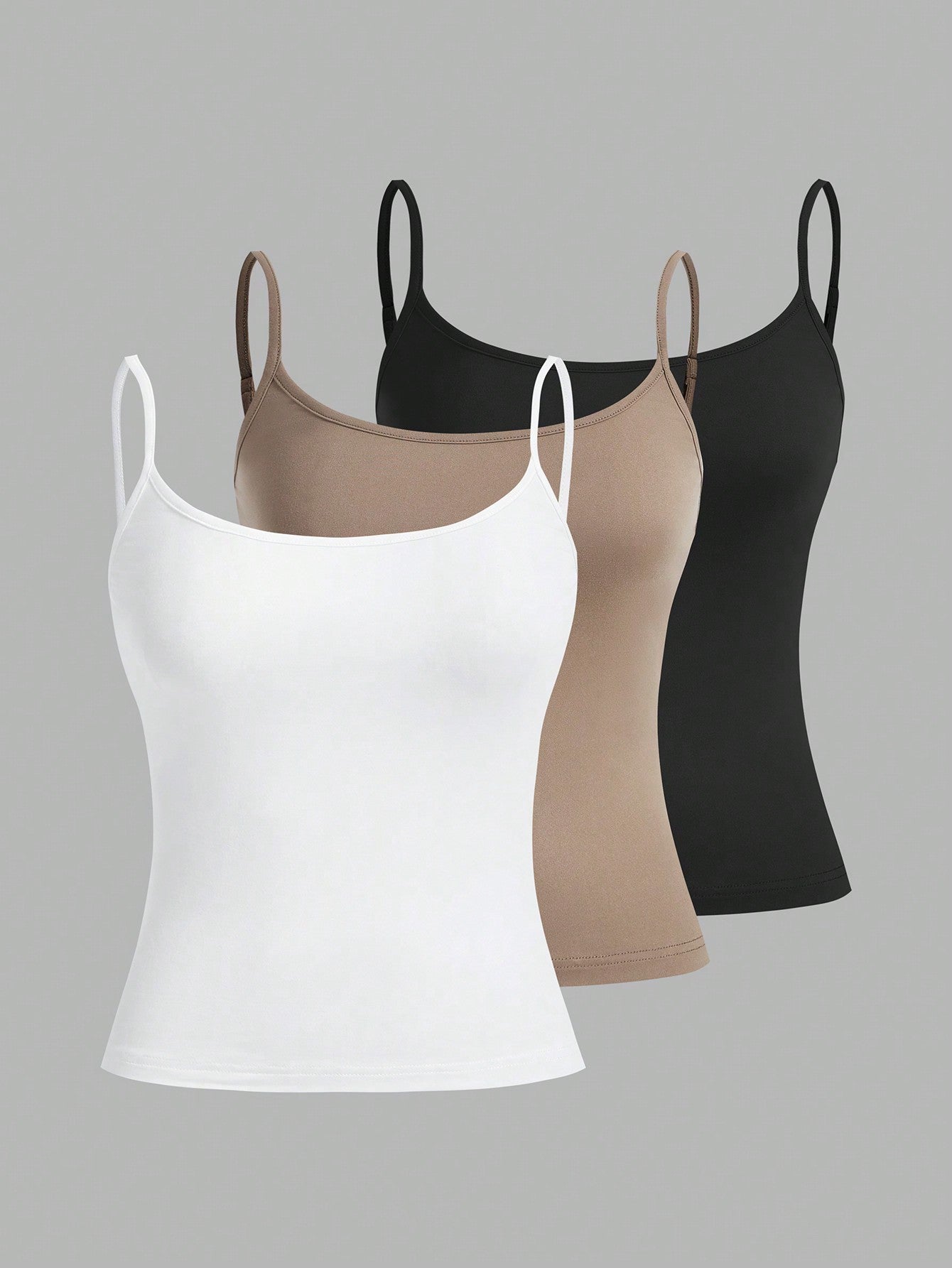 3pcs/Set Casual Slim Fit Tank Tops For Women, Summer