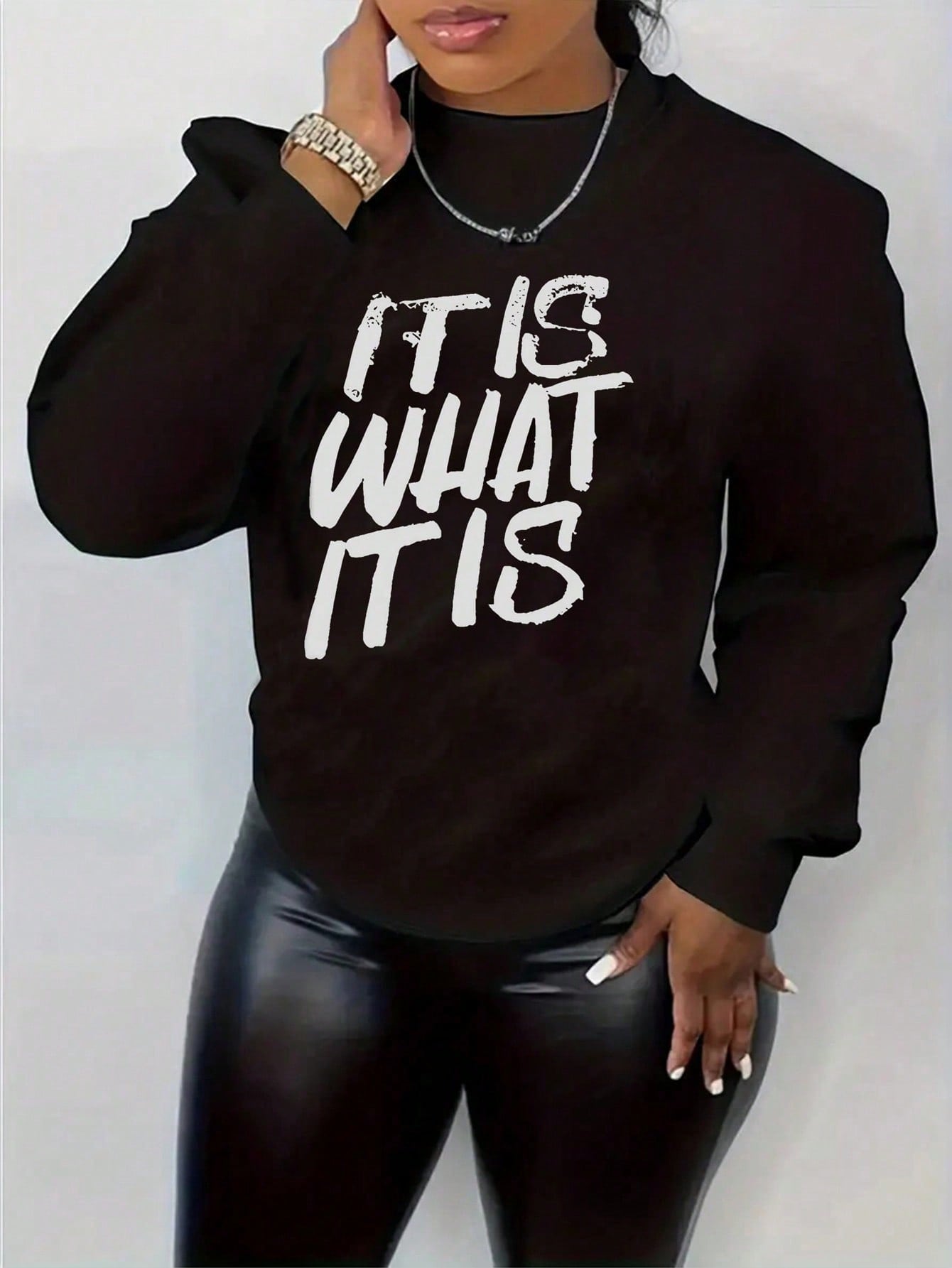 Women's Character And Slogan Printed Sweatshirt