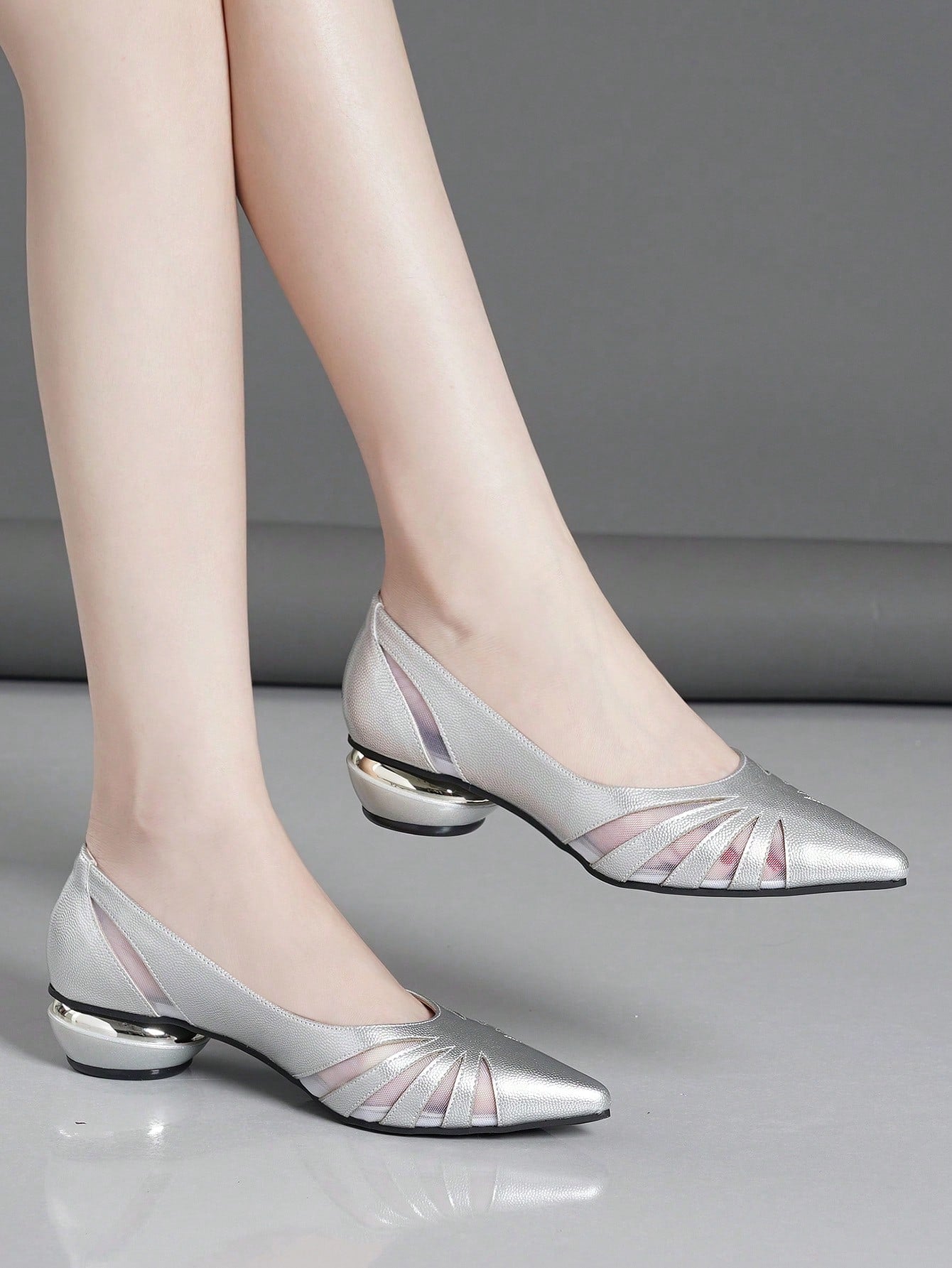 2024 New Spring/Autumn Fashion Women's High Heel Pumps, Chunky Heels & Pointed Toe