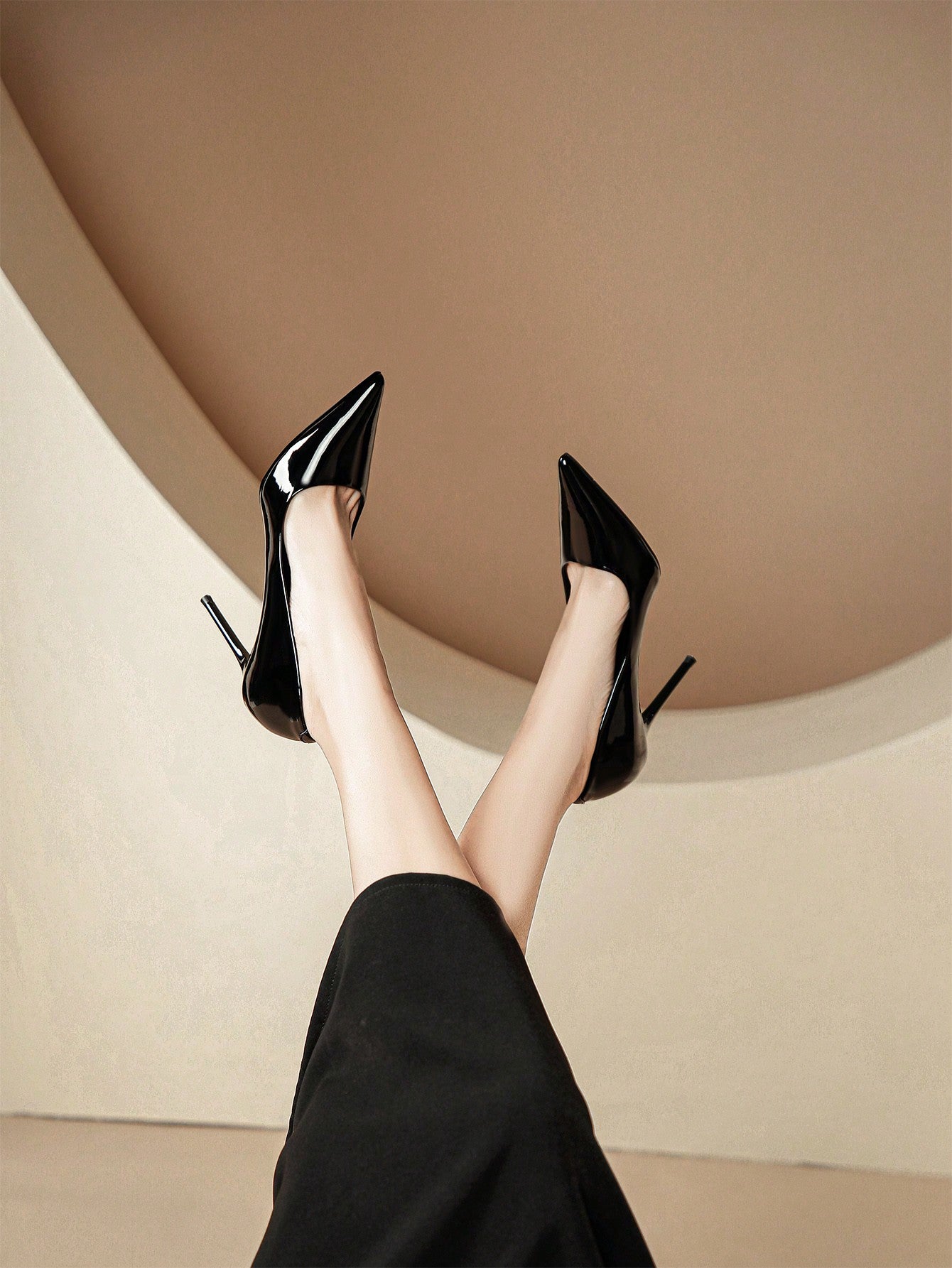 Women Point Toe Stiletto Heeled Pumps Funky Court Pumps