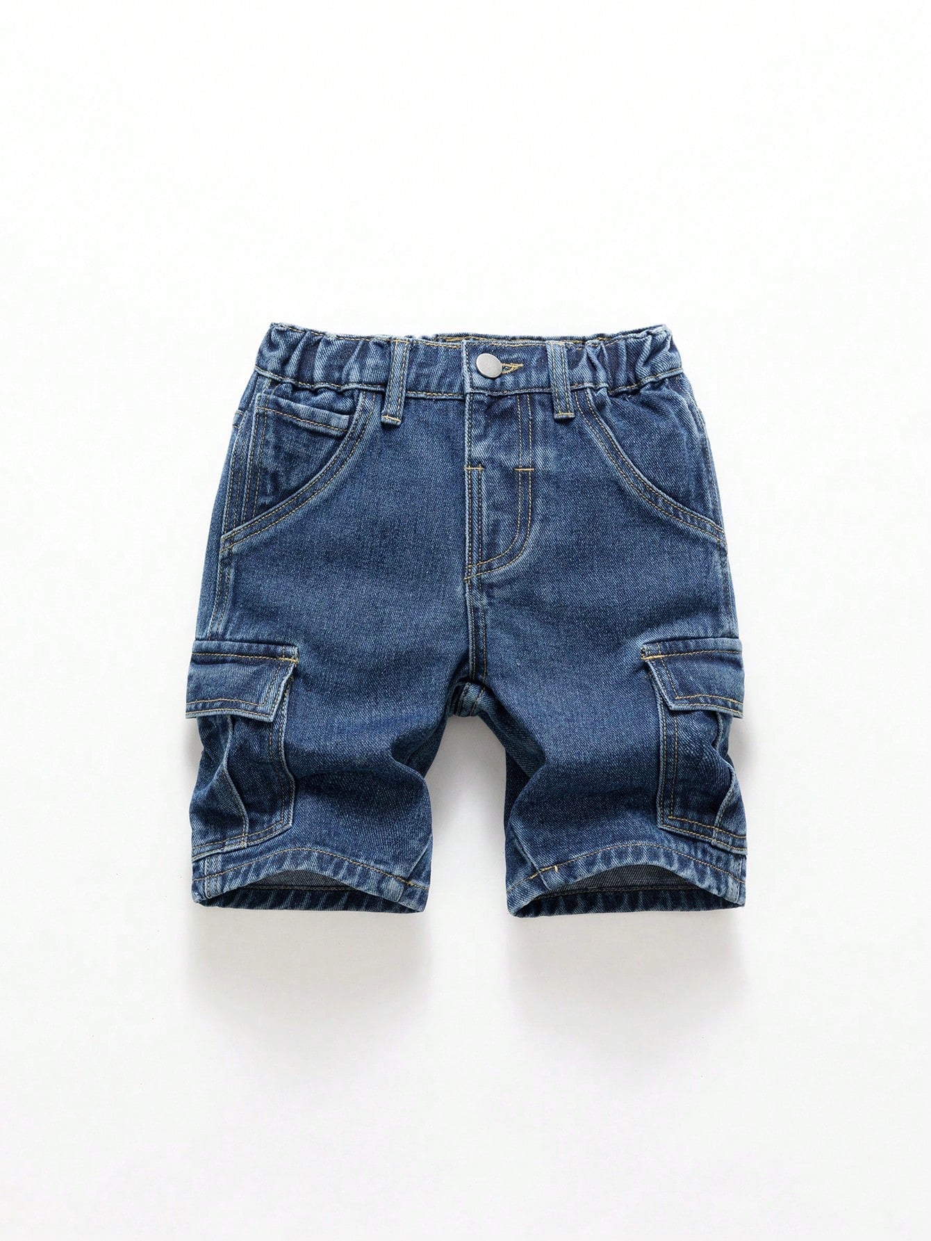 Streecool Kids Toddler Boys' Dark Wash Denim Shorts With Patch Pockets