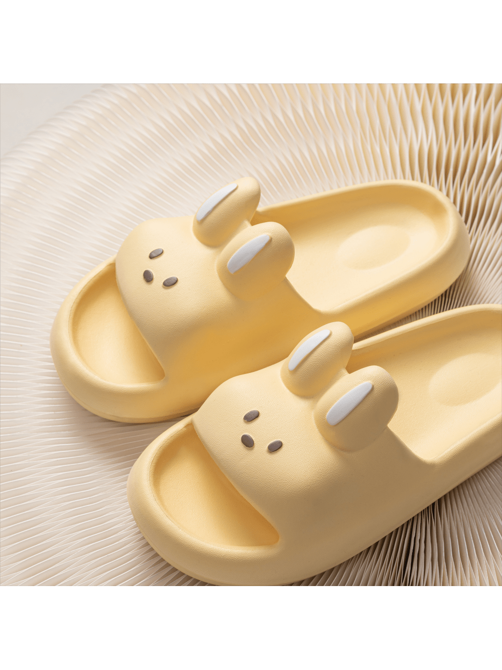 Eva Cute Rabbit Pink Women's Slippers, 2024 Summer New Arrival, Lovely, Slip-Resistant, Breathable, Comfortable, One-Piece Molded