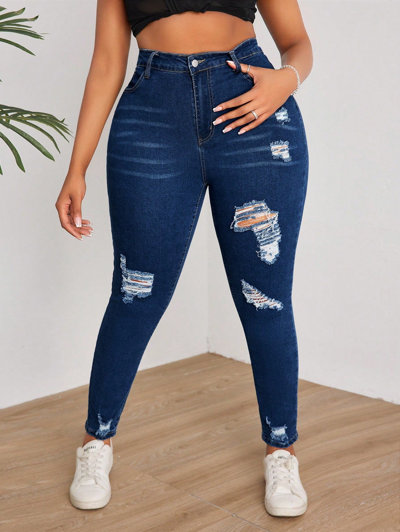 Women'S Ripped Skinny Jeans