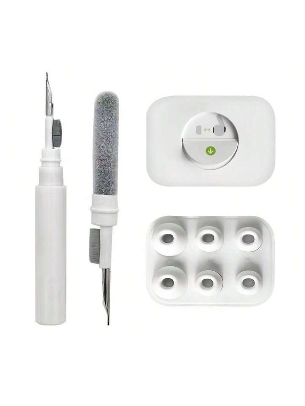 [1 Cleaner Pen And  3-Pairs Ear Tips]  Replacement Ear Tips With Noise Reduction Hole For AirPods Pro And AirPods Pro 2nd Generation , 3-In-1 Cleaner Kit For AirPods 1 2 3 Pro/Pro 2, Silicone Ear Tips For AirPods Pro (XS/S/L)