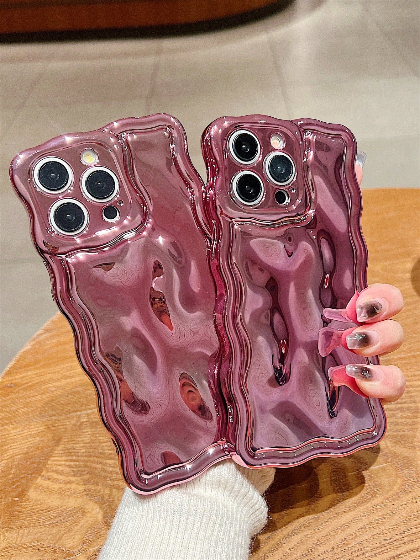 JK142 Patterned Electroplated Meteorite Silver Phone Case Compatible With IPhone 11,IPhone 13,IPhone 14 Pro Max