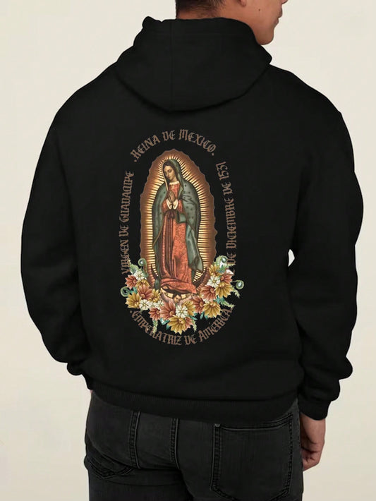 Men's Virgin Mary Printed Hoodie