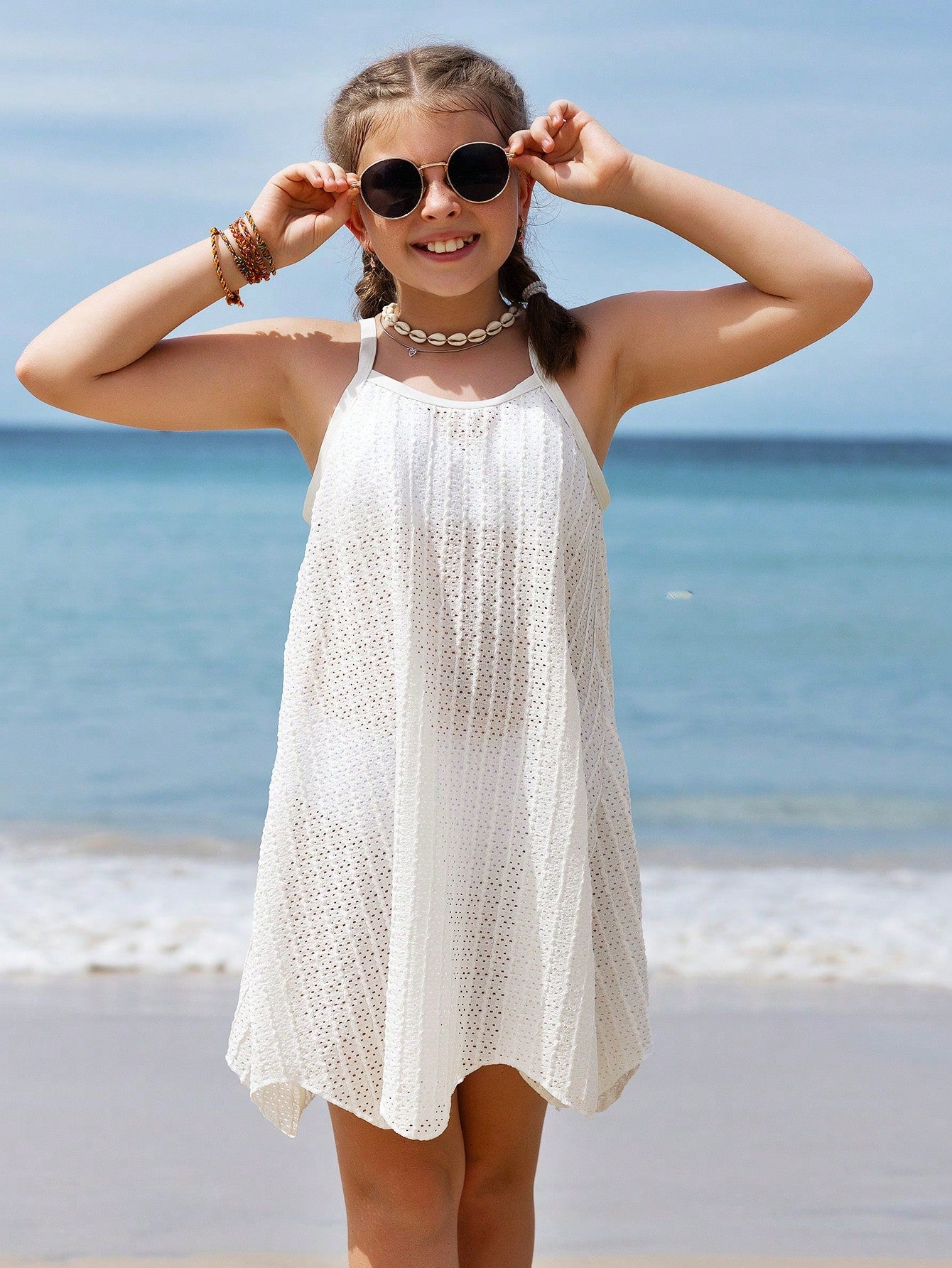 Tween Girl Textured Camisole Cover Up Dress