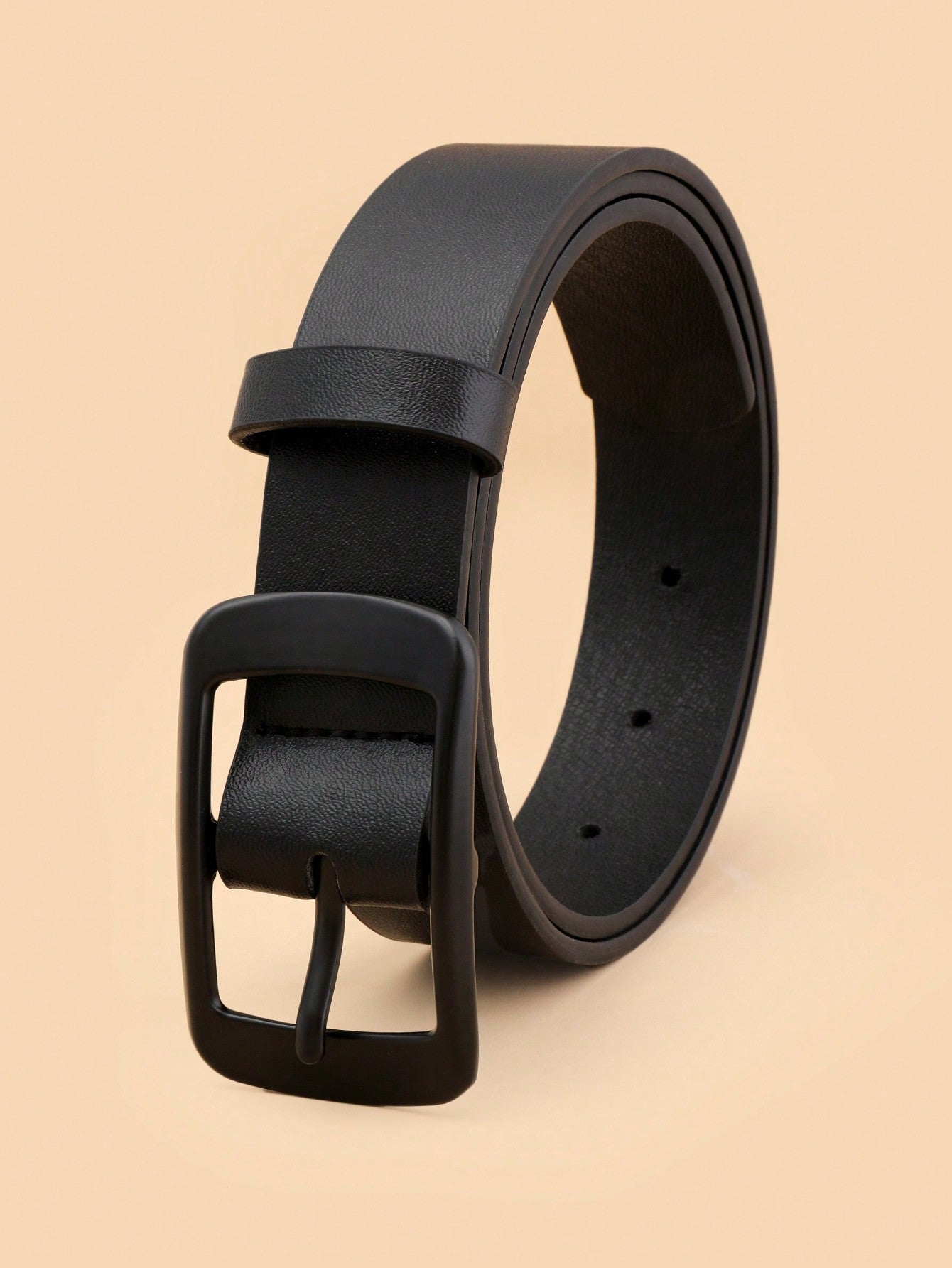 Children New Black Sprayed Buckle  PU Belt