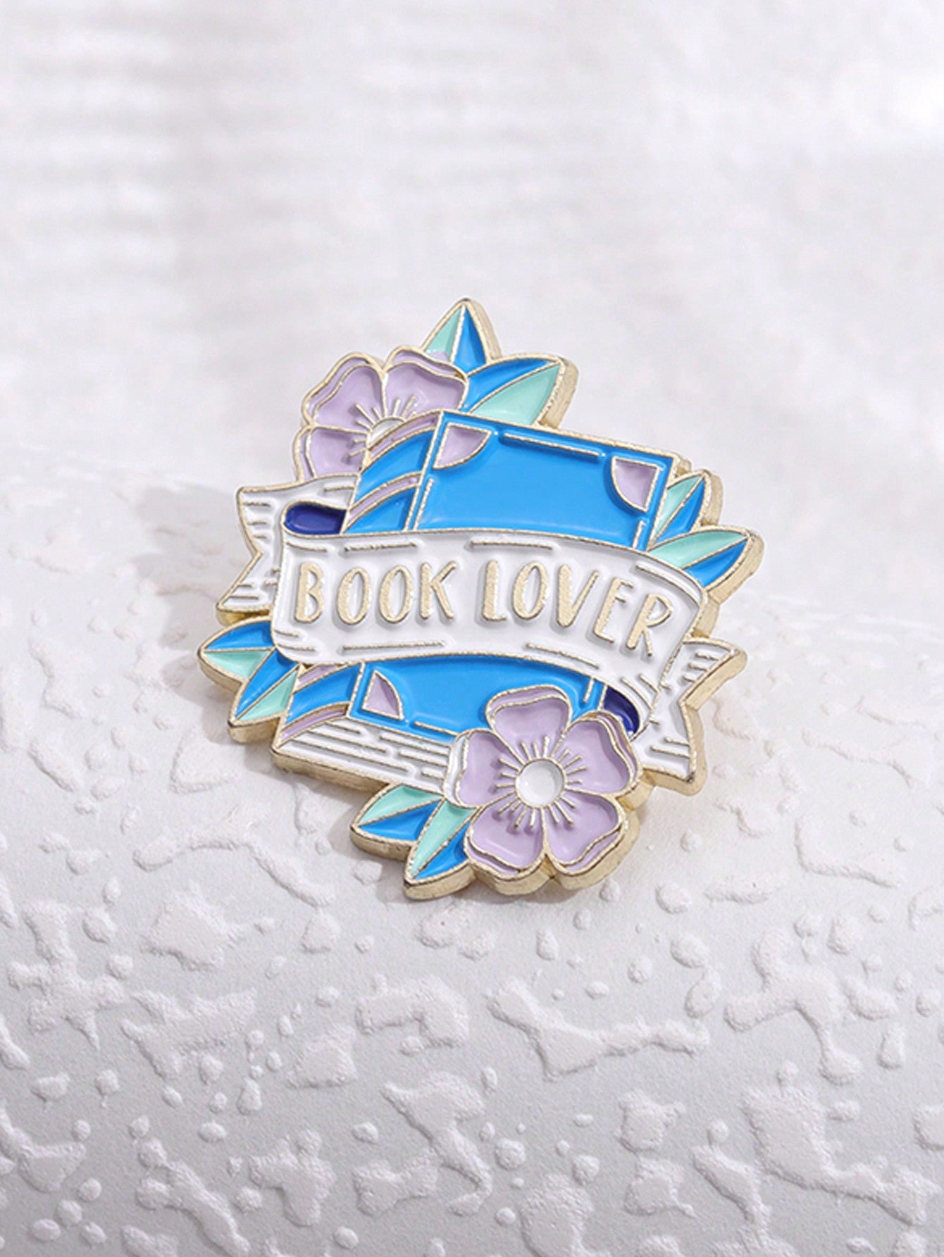 1pc Bookworm Enamel Pins Custom Floral Book Lover Brooches Lapel Badges I Love Reading Jewelry Gift For Kids Friends