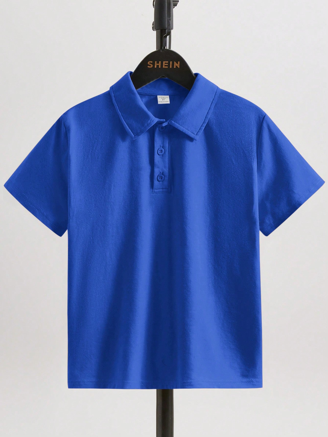 Tween Boy Preppy Style Casual Navy Blue Polo Shirt