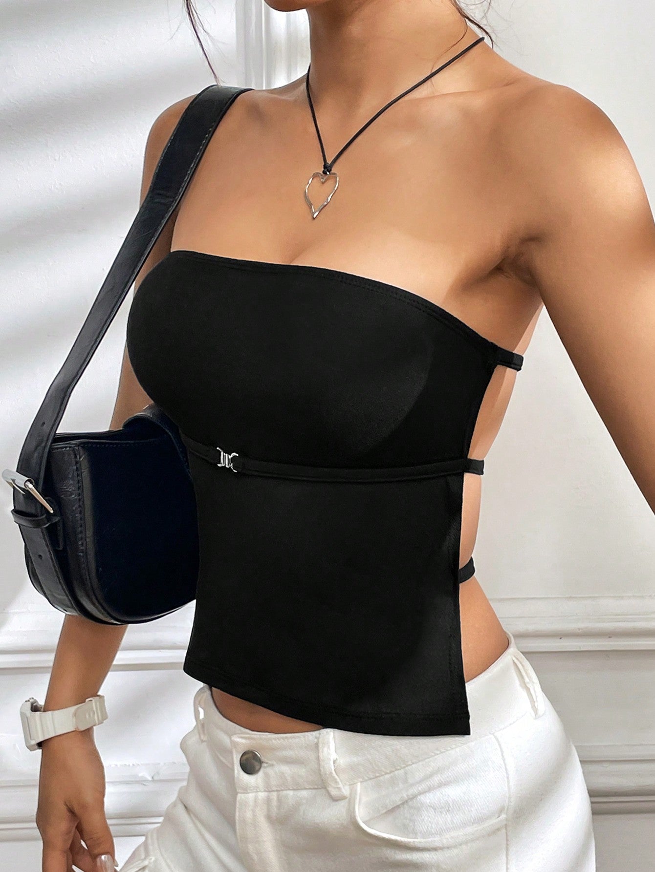 Ladies Solid Color Backless Tube Top