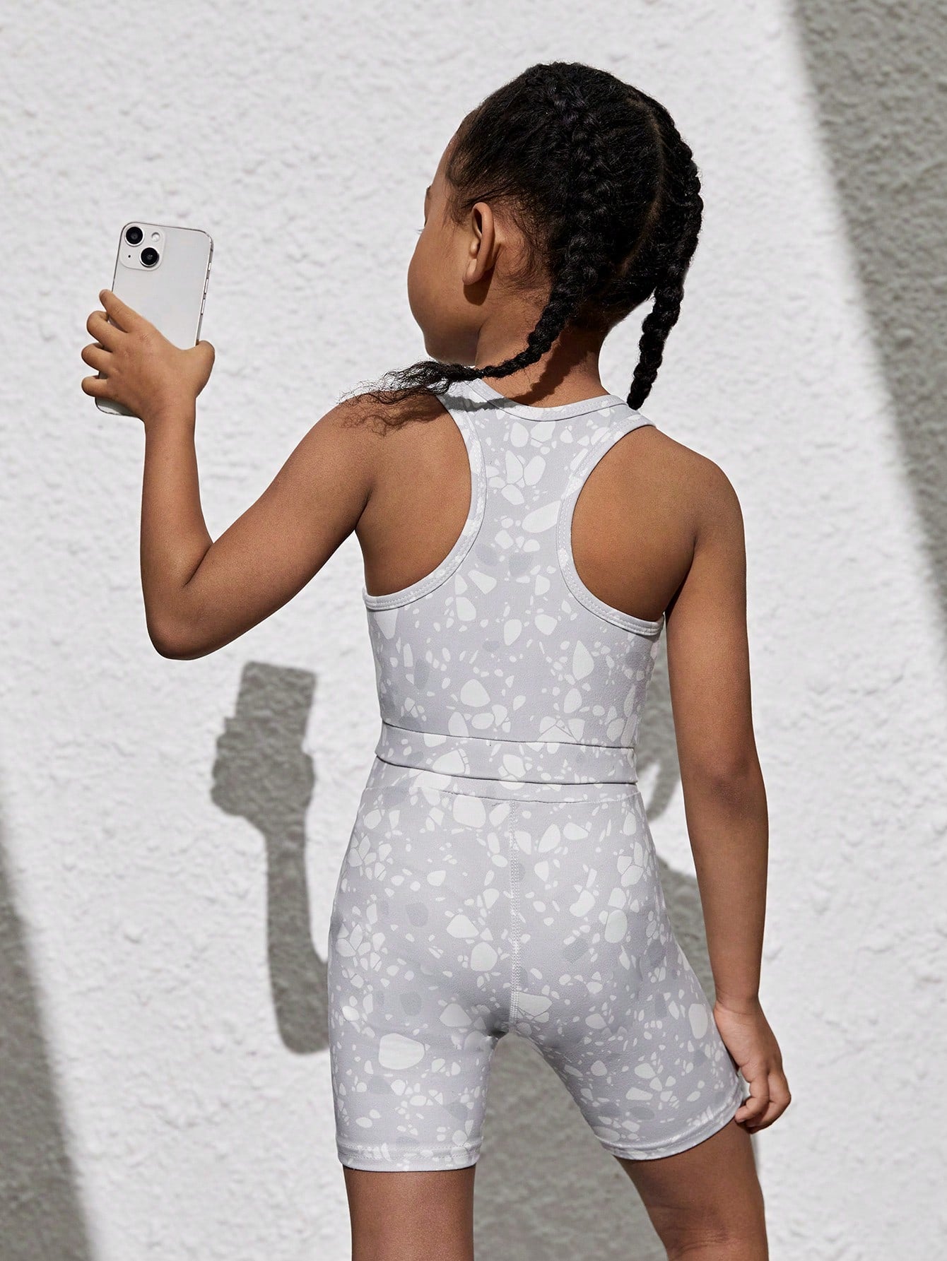 Young Girl Dalmatian Set, High Elasticity, Skin-Friendly, Soft, Comfortable, Breathable, Perfect For Yoga, Cycling, Running, Indoor Sports And Fitness Training