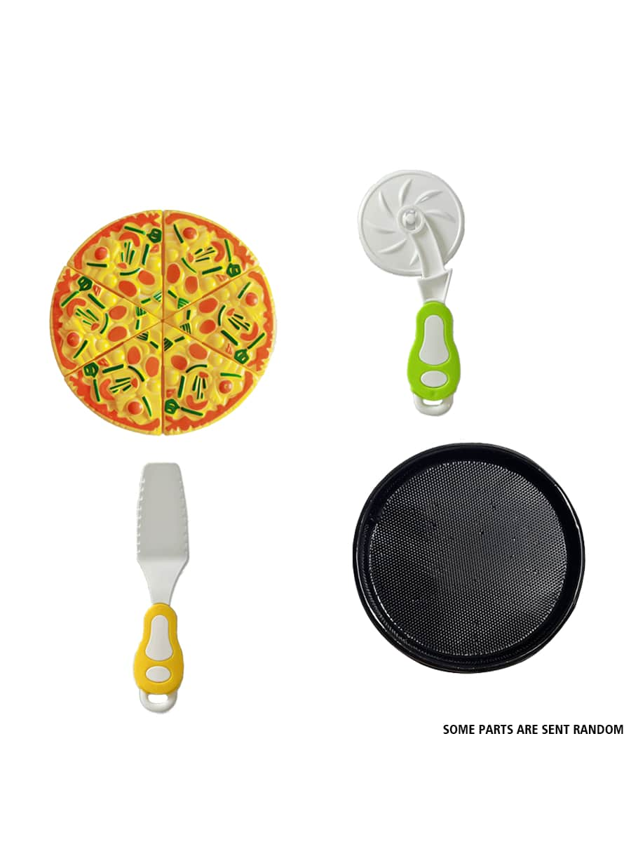 9pcs Pizza Cutting Play Set, Realistic Pretend Food For Children's Pretend Games And Role-Playing, Suitable For Indoor & Outdoor Activities And Birthday Gifts