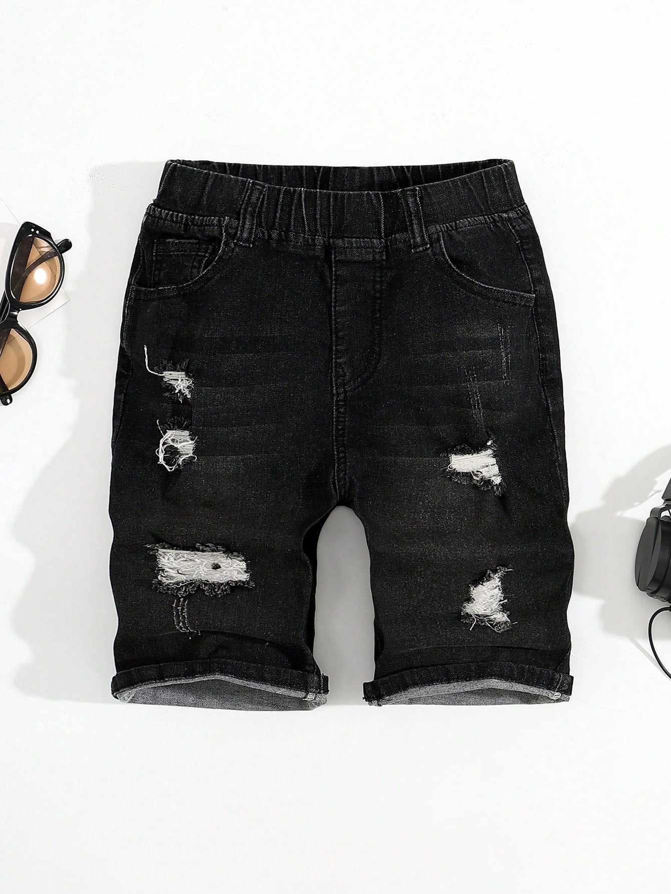 Tween Boys Ripped Denim Shorts