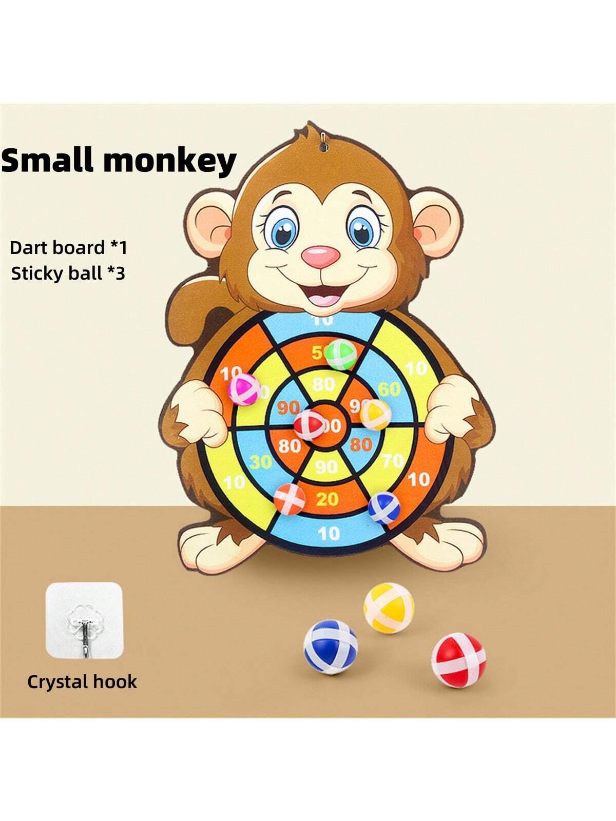 1pc Children Plush Dartboard With Sticky Balls, Great For Indoor & Outdoor Parent-Child Interaction