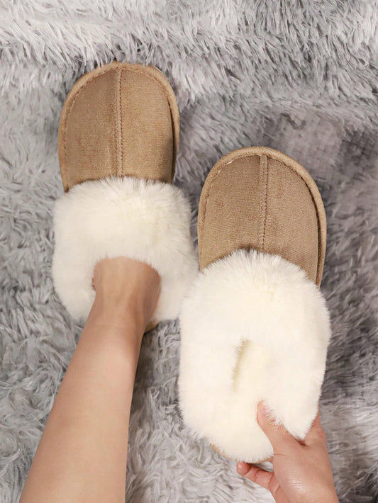 Women's Fuzzy Memory Foam Slippers Fluffy Winter House Shoes Indoor And Outdoor, Plush Bedroom Slippers, Fashionable Women Home Slippers Boots Sandals