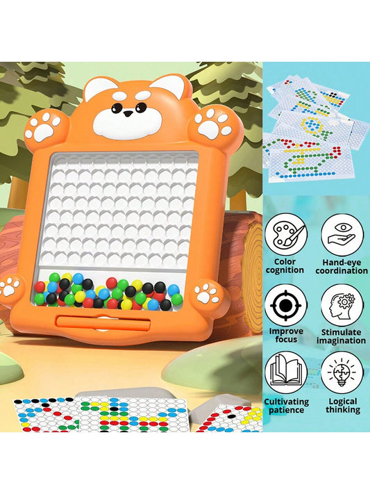 1 Set Kids' Drawing Board With Pen Grip Training To Improve Attention, Creativity And Imagination. Comes With Picture Recognition Cards, Pens And Great For Parent-Child Interactive Play. Perfect Birthday Gift For Children 3 Years And Up.