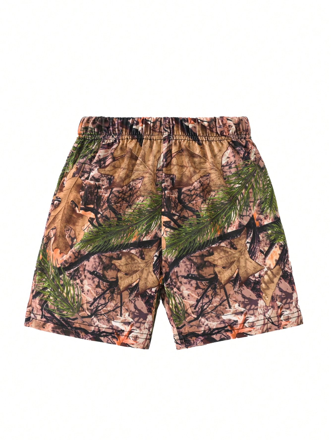 Tween Boy's Summer 3d Printed Loose Fit Sporty Casual Shorts With Fall Leaves And Dry Branches Pattern