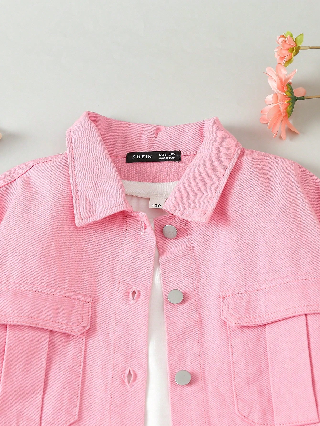 Tween Girls' Pink Denim Jacket