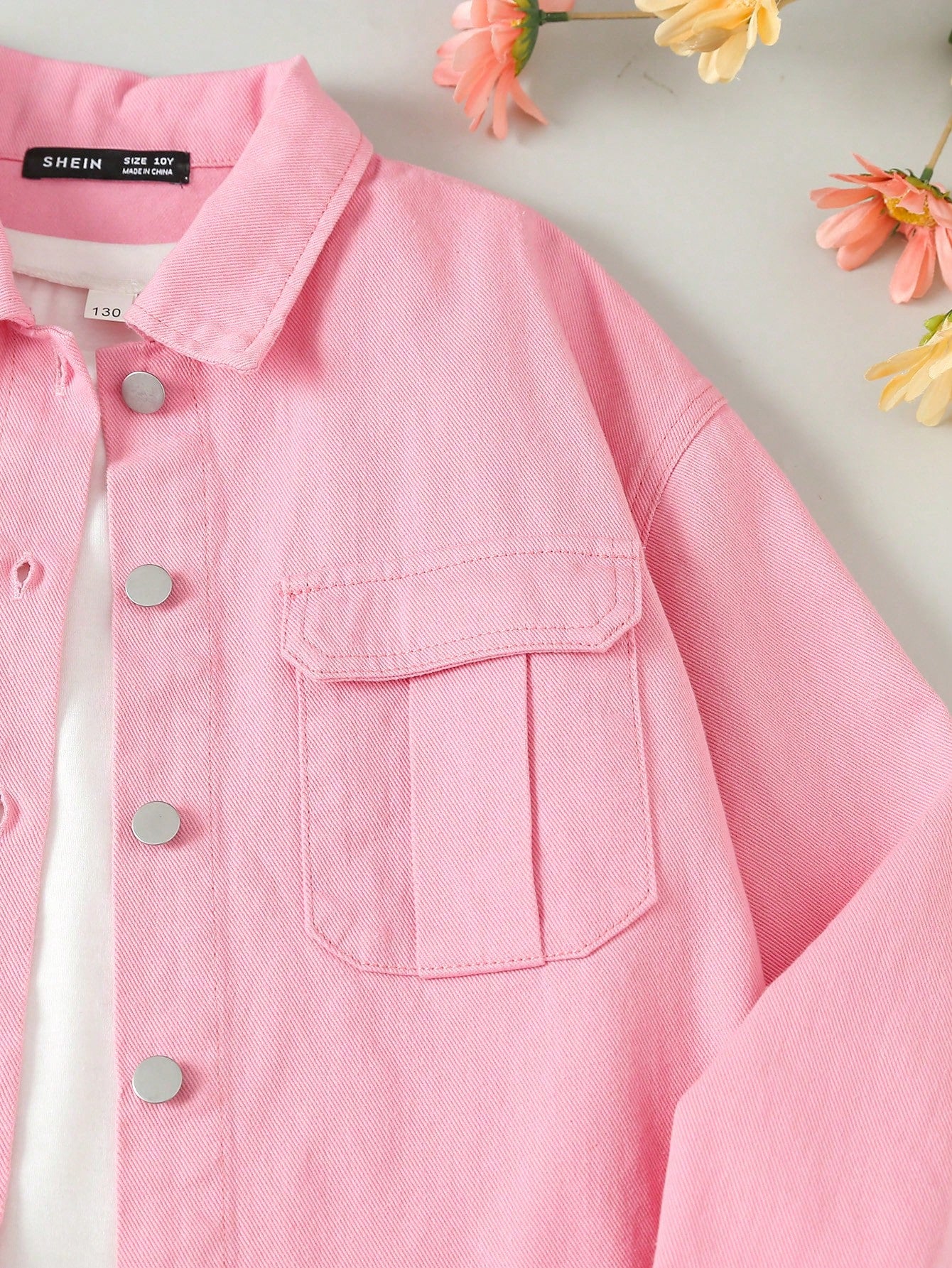 Tween Girls' Pink Denim Jacket