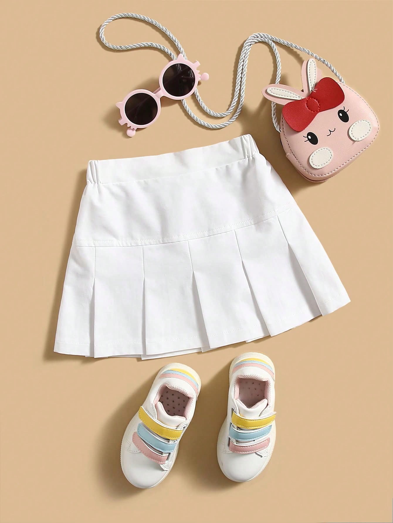 Young Girl Skater Skirt, College Style Urban Chic, Suitable For Cool And Comfortable Outfits In Spring, Summer And Autumn. Suitable For 4-7 Years Old Girls, Suitable For Going To School, Staying At Home, And Traveling.