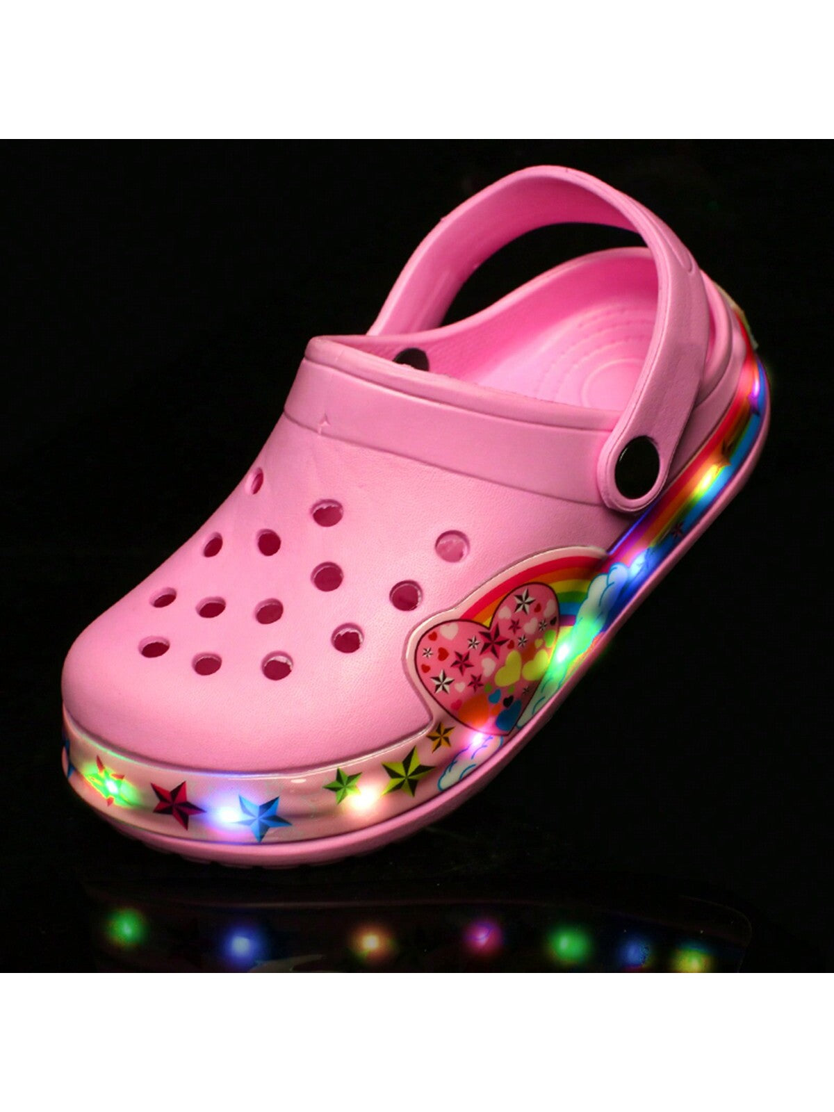 Children Breathable Hollow Shoes Beach Sandals For Boys And Girls, With LED Light, Soft Outsole, Summer