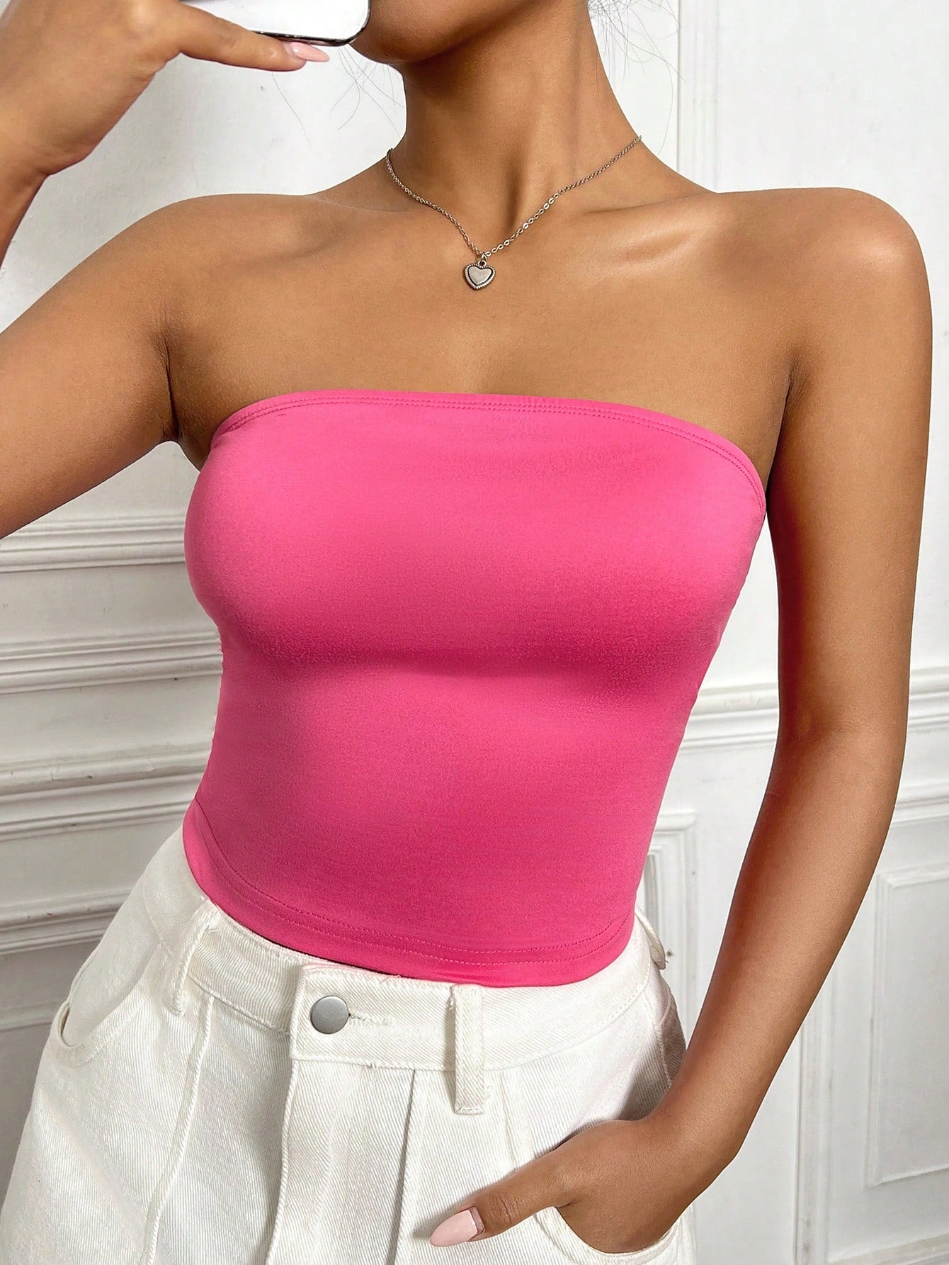 Women's Skull & Rose Pattern Tube Top Tight Casual Top For Summer