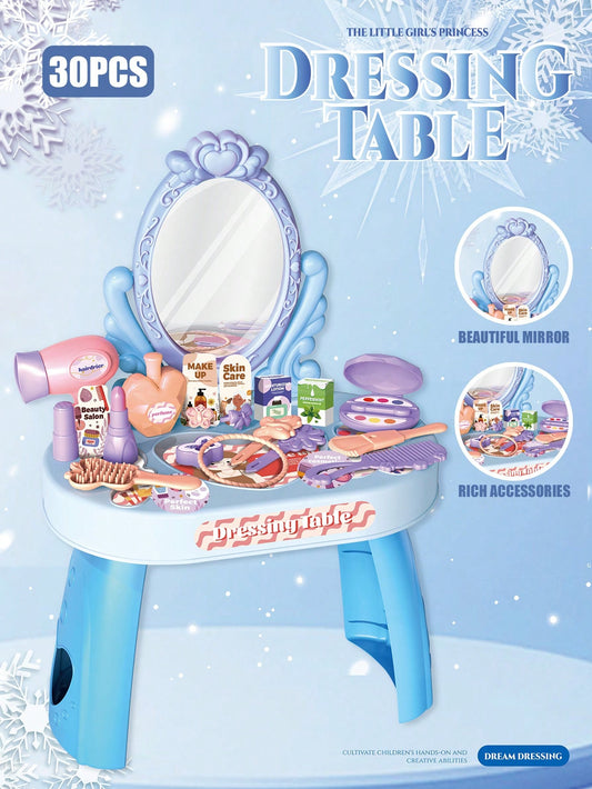 Children's Dressing Table Toy Girl Simulation Home Makeup And Makeup Jewelry Box 3-4 5-6 Years Old Baby Birthday Gift