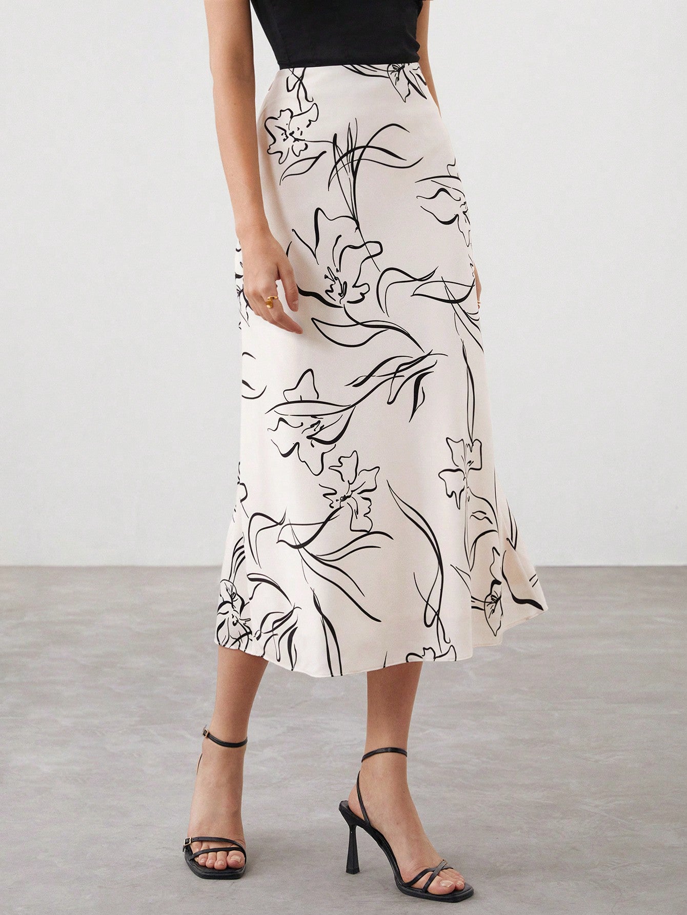 Women's Floral Printed Long Skirt