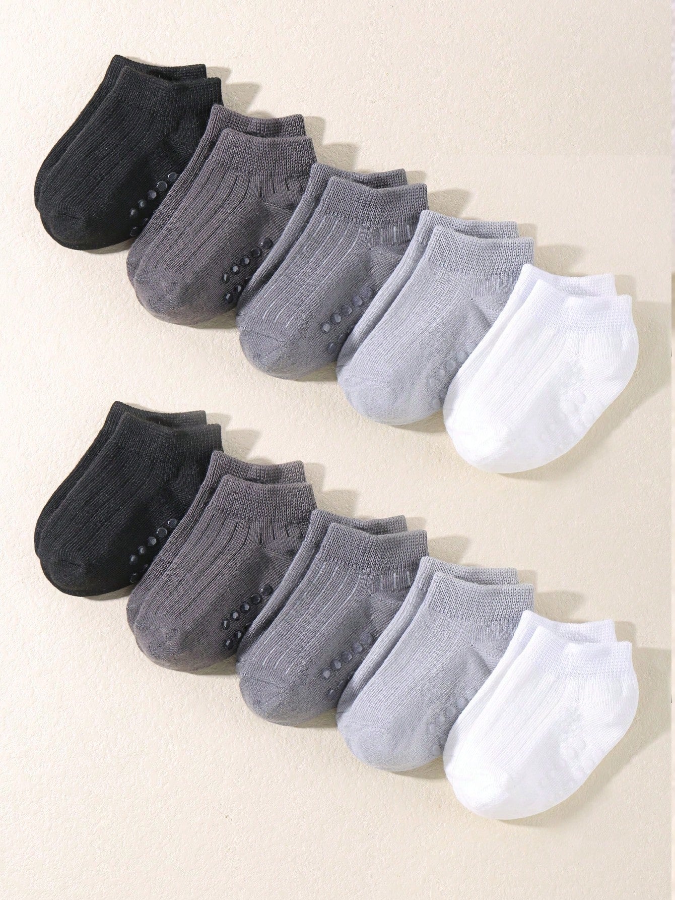 10 Pairs Baby Infant Solid Color Short Socks