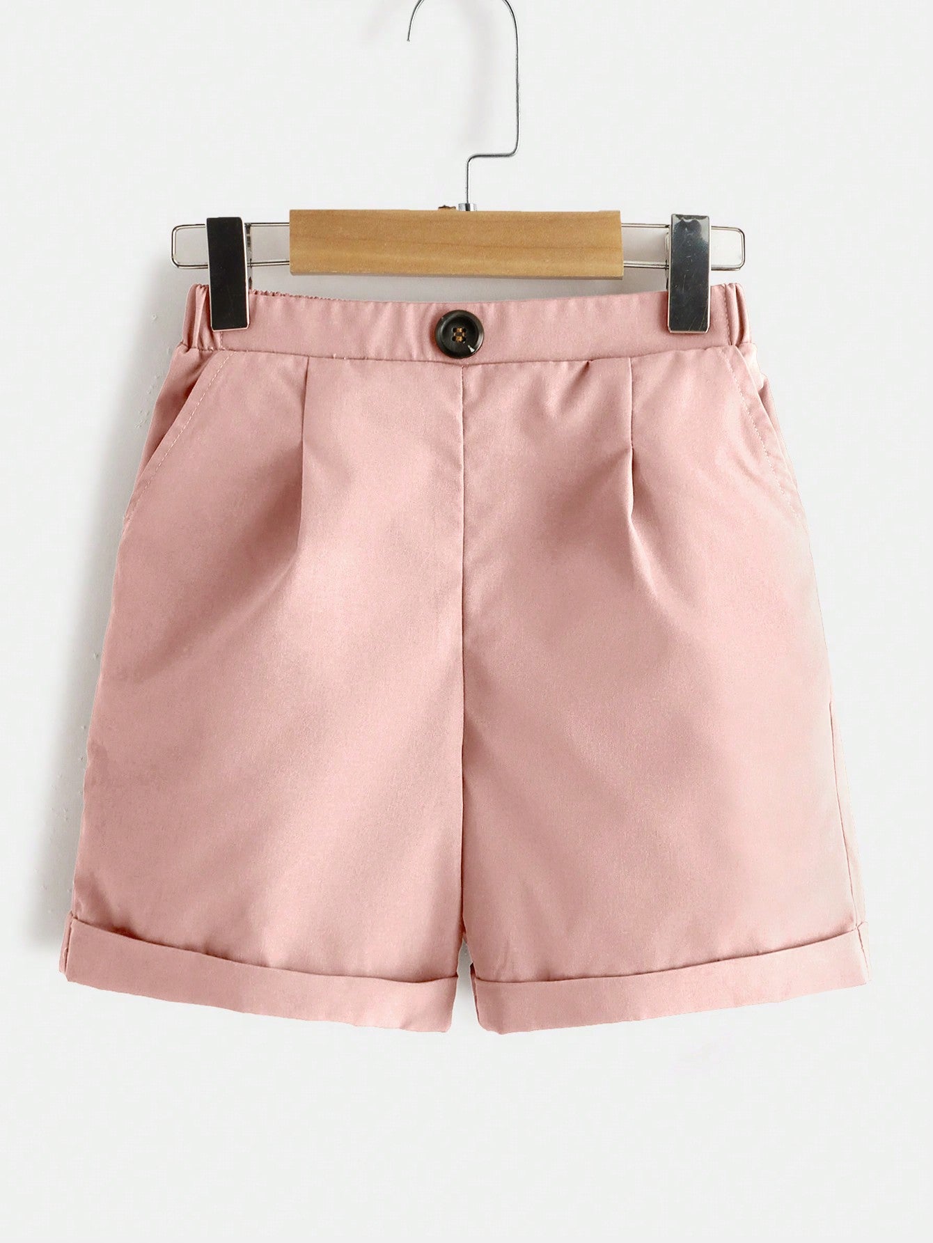 Young Boy Solid Color Gentleman Casual Shorts