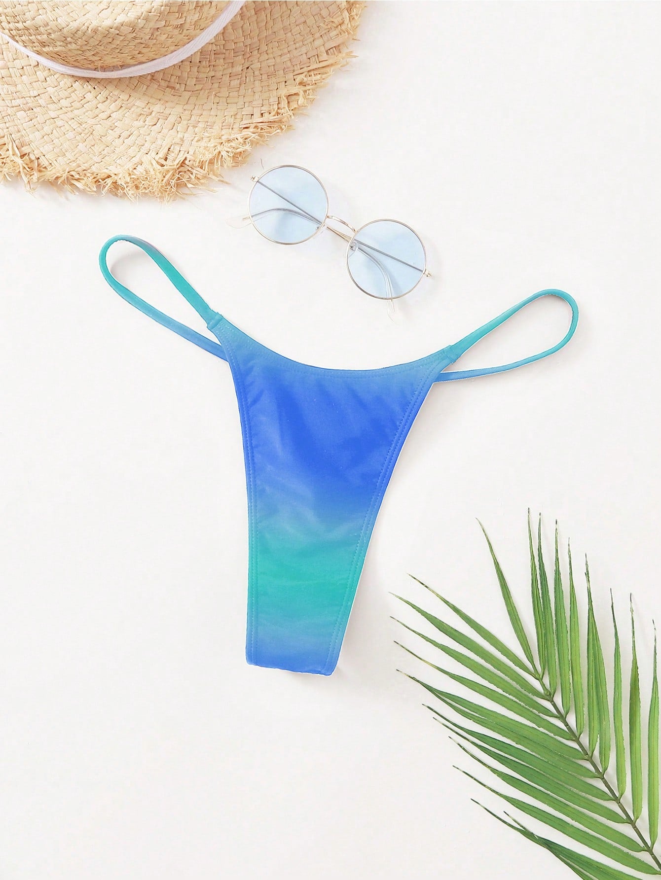 Swim Summer Beach Solid Thong Bikini Bottom