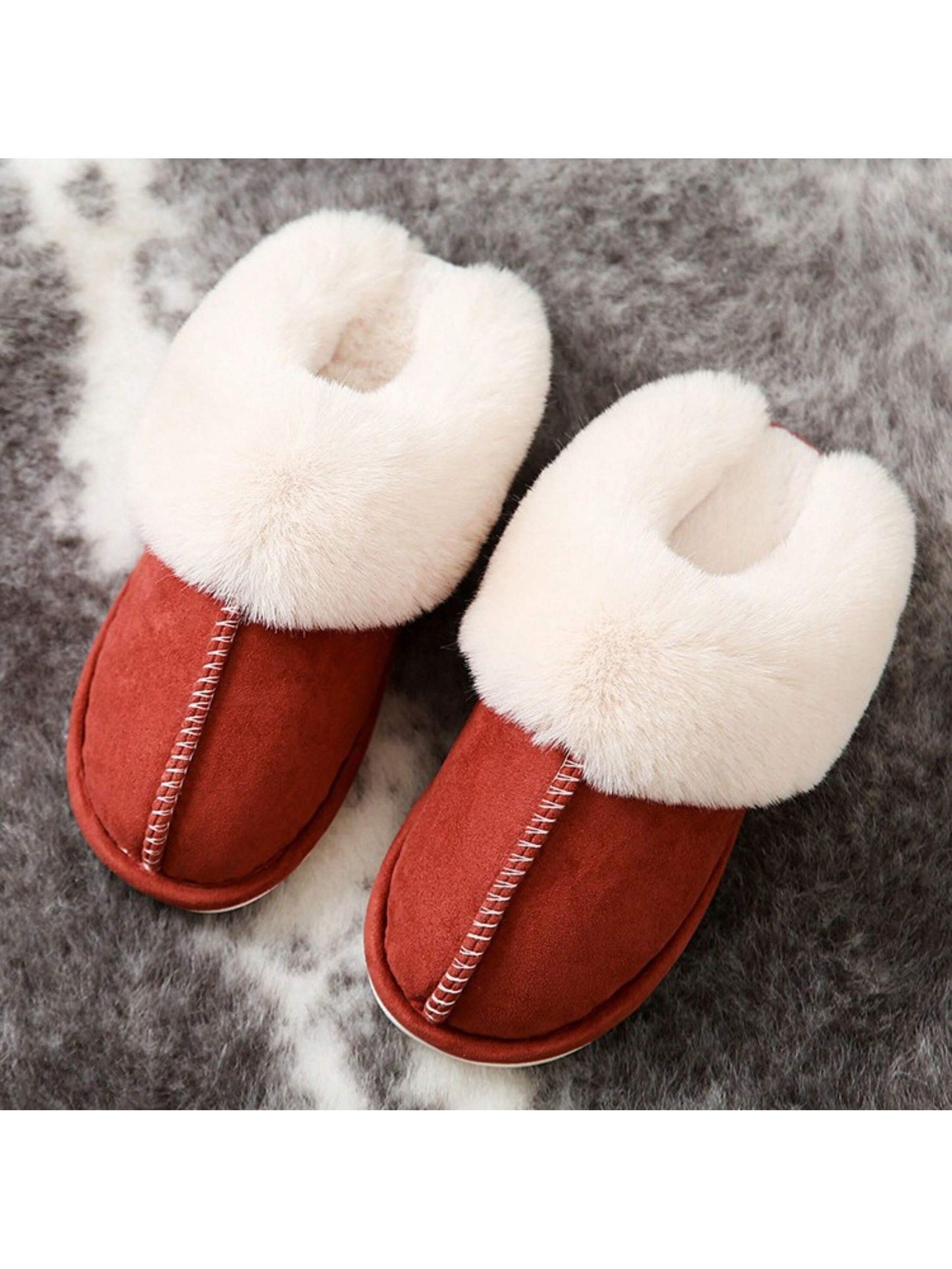 BenBoy Slippers For Womens Fluffy Slippers Warm Soft House Slippers Non-Slip Indoor Outdoor