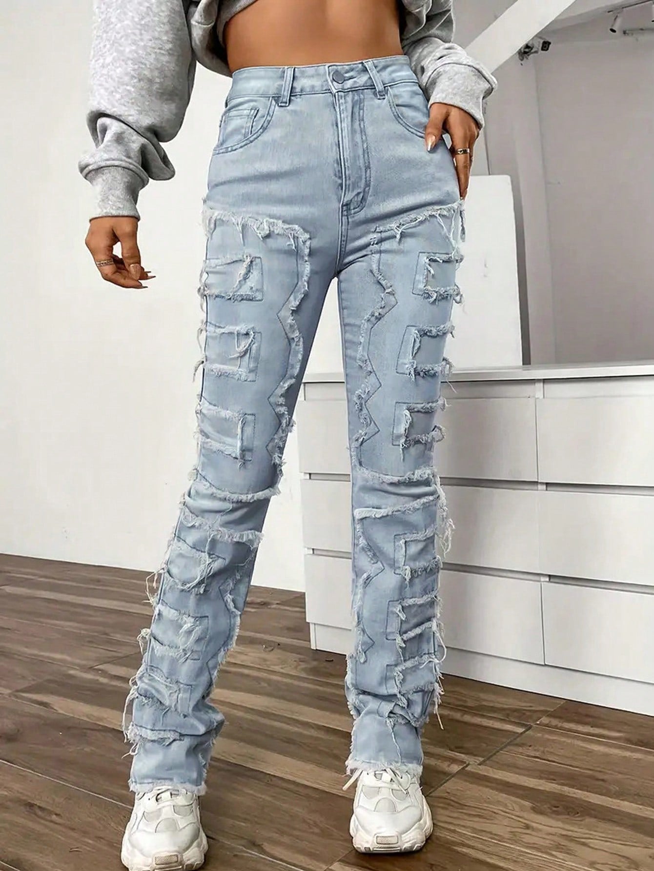 Tween Girl  Fringed Denim Jeans