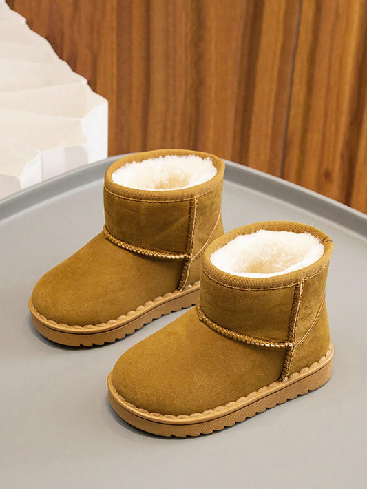 New Kid's Snow Boots For Autumn/winter Warm Plush Boy's, Girl's, Toddler's Boots With Thick Soles