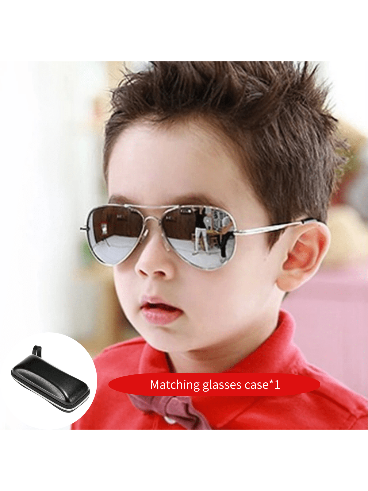 1pc 3024 Children's Sunglasses Baby Metal Frame Frog Mirror Photo Prop Trendy Frog Eyewear