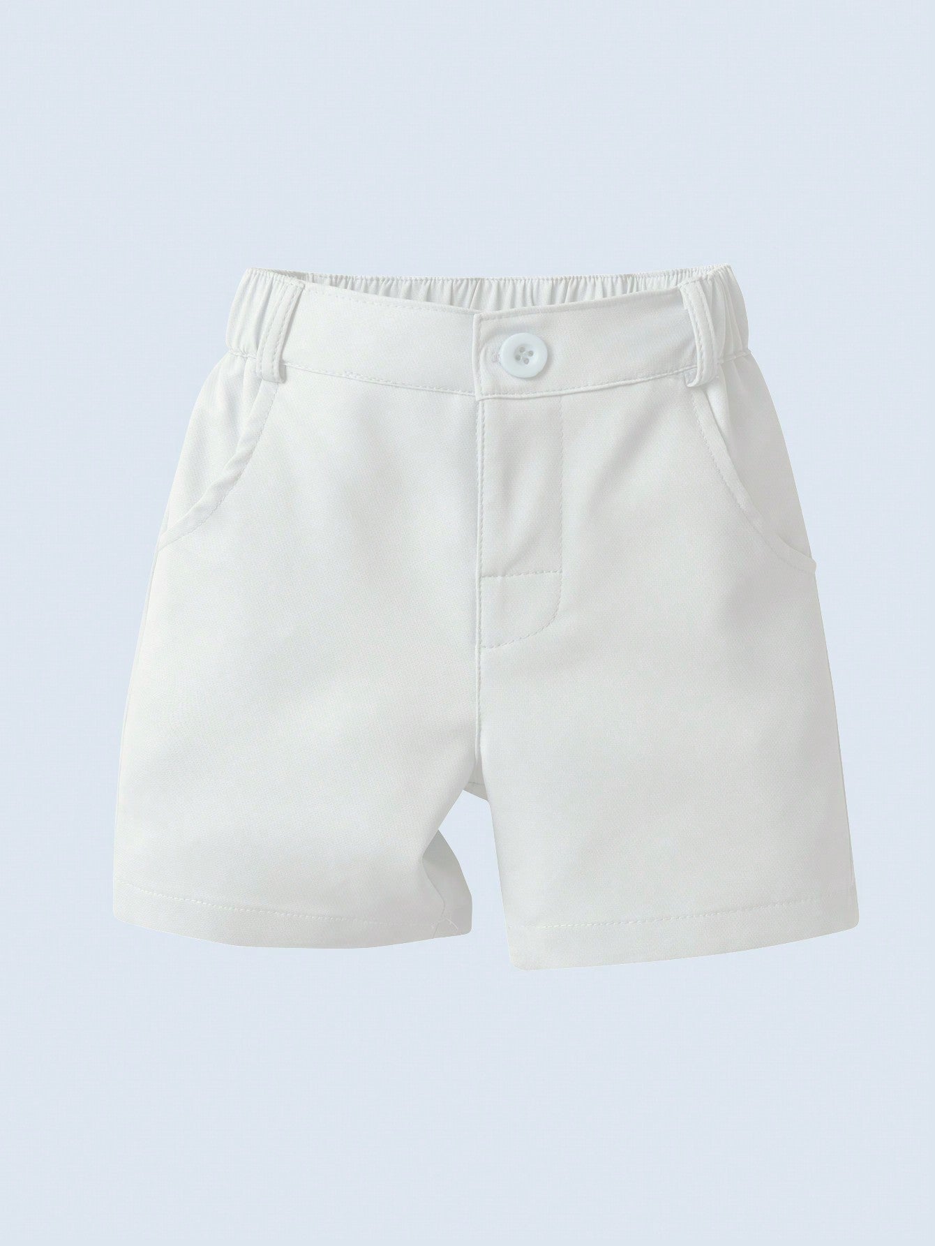 Young Boy Solid Color Simple Casual Shorts, Suitable For Daily Outings, Holidays, Travel, School, Summer