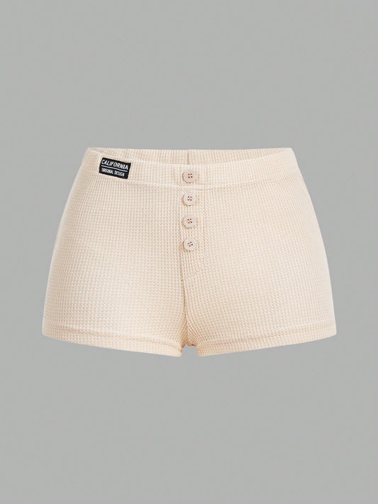 Women'S Letter Patched Shorts